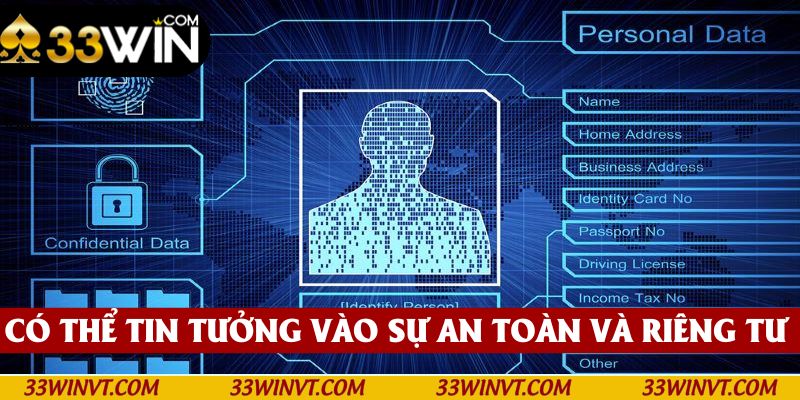 Bạn hoàn toàn có thể tin tưởng vào sự an toàn và riêng tư tối đa tại 33win